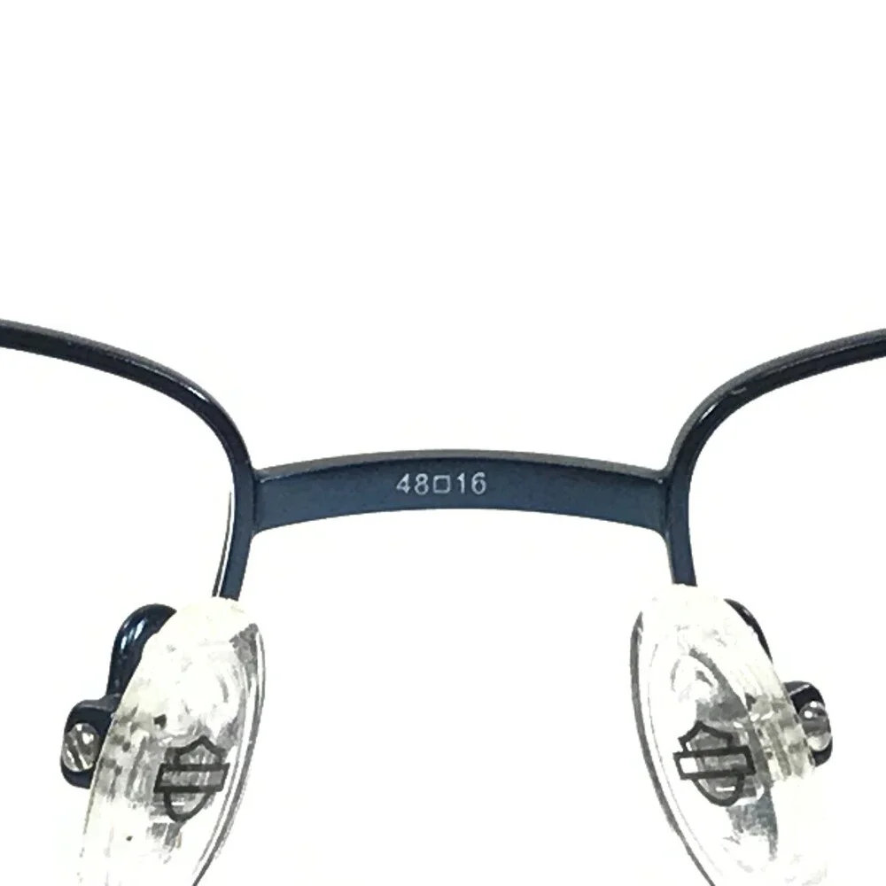 Harley Davidson Eyeglasses Frames Kids HDT 120 NV Blue Rectangular 48-16-130